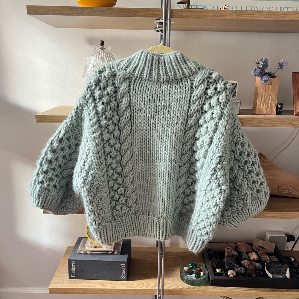 I Love Mr Mittens Honey Sweater - Seafoam XS/S NWT - Picture 11 of 14